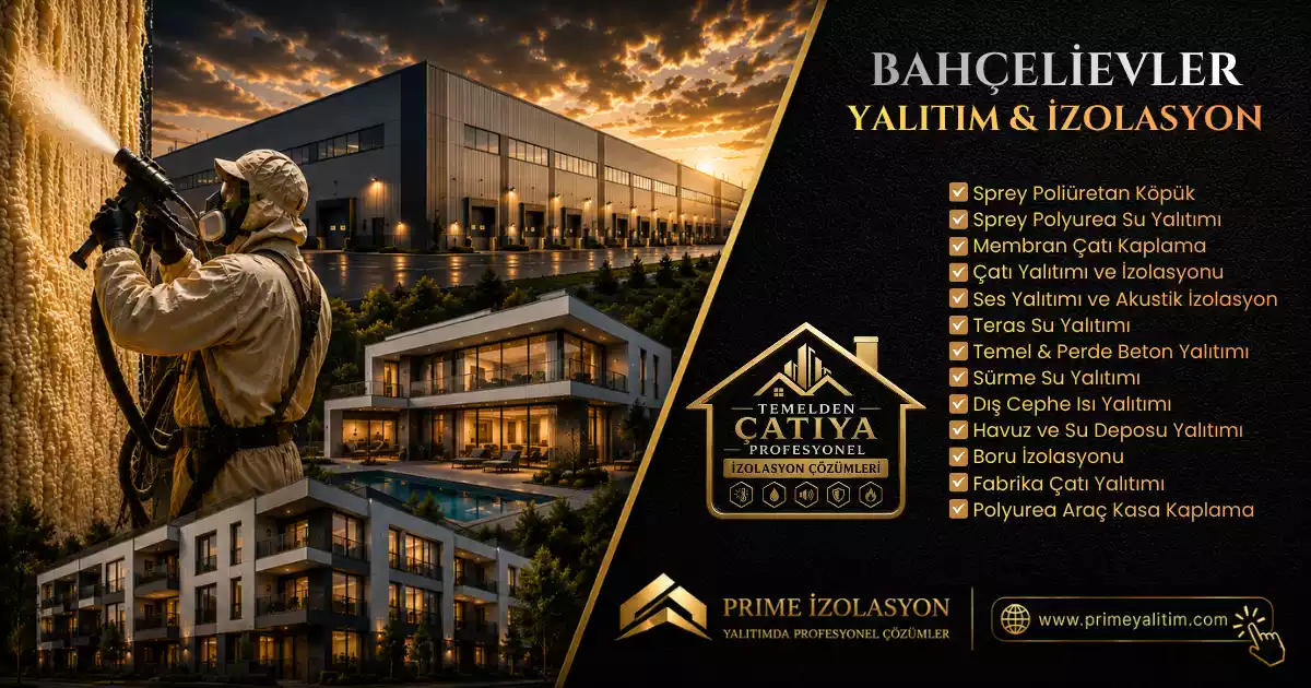Bahçelievler yalıtım kentsel dönüşüm temeli ve bitişik nizam çatı izolasyonu